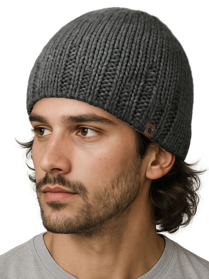 Neverless Strickmütze gefütterte Strickmütze für Herren, Mütze mit Fleece Futter Neverless Strickmütze gefütterte Strickmütze für Herren, Mütze mit Fleece Futter von Neverless