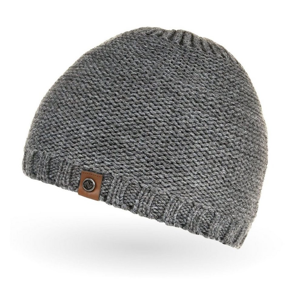 Neverless Strickmütze gefütterte Strickmütze für Herren, Mütze mit Fleece Futter von Neverless