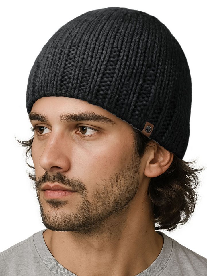 Neverless Strickmütze gefütterte Strickmütze für Herren, Mütze mit Fleece Futter Neverless Strickmütze gefütterte Strickmütze für Herren, Mütze mit Fleece Futter von Neverless