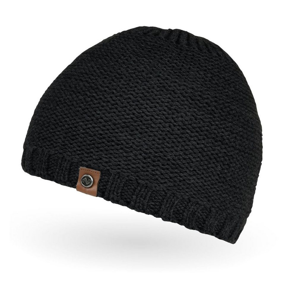 Neverless Strickmütze gefütterte Strickmütze für Herren, Mütze mit Fleece Futter von Neverless