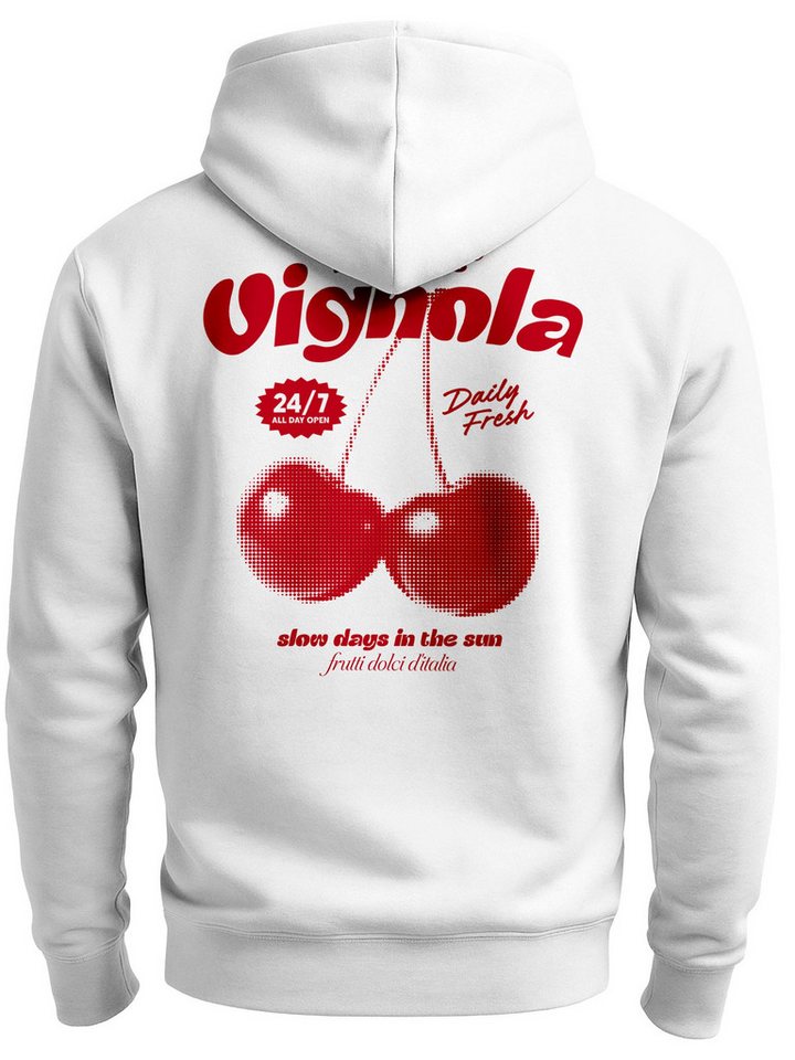 Neverless Sweatjacke Herren Sweatjacke Backprint Kirsche Grafik Druck Zipjacke Zip-Hoodie von Neverless