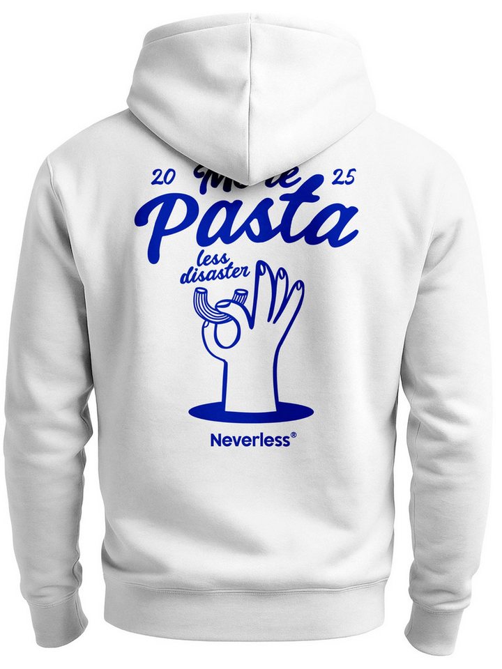 Neverless Sweatjacke Herren Sweatjacke Backprint More Pasta Zipjacke Zip-Hoodie Männer von Neverless