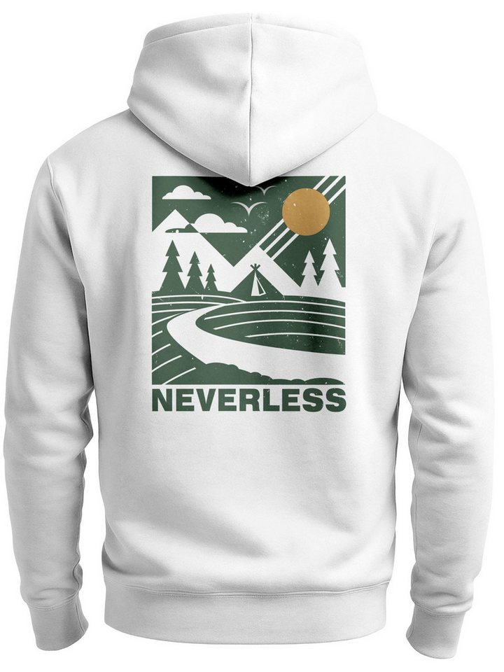 Neverless Sweatjacke Herren Sweatjacke Backprint Outdoor Grafik Zipjacke Zip-Hoodie Männer von Neverless