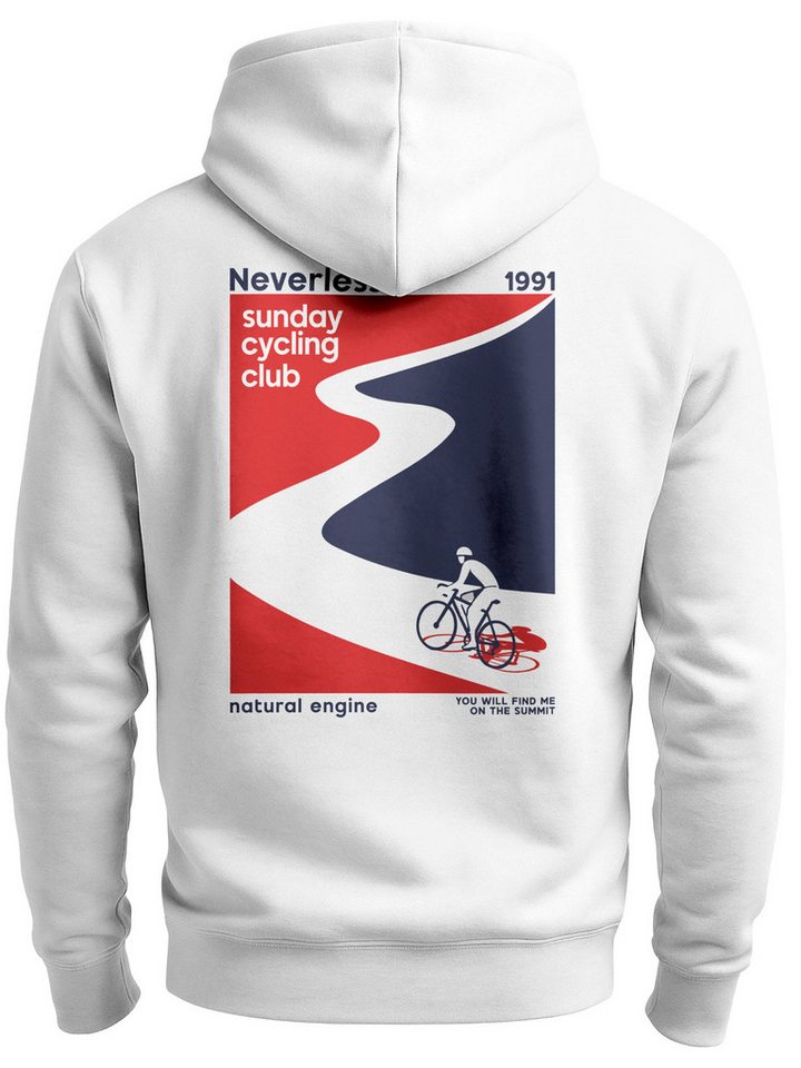 Neverless Sweatjacke Herren Sweatjacke Backprint Rad Fahrrad Bike MTB Grafik Zipjacke von Neverless
