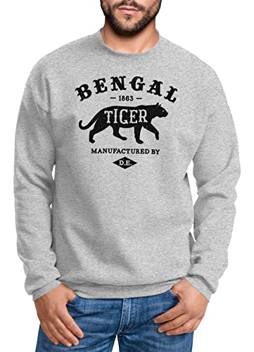 Neverless Sweatshirt Herren Bengal Tiger Schriftzug Grafik Logo Rundhals-Pullover grau L Neverless Sweatshirt Herren Bengal Tiger Schriftzug Grafik Logo Rundhals-Pullover grau L von Neverless