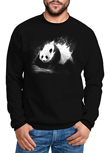 Neverless Sweatshirt Herren Panda Splash Rundhals-Pullover schwarz XXL Neverless Sweatshirt Herren Panda Splash Rundhals-Pullover schwarz XXL von Neverless