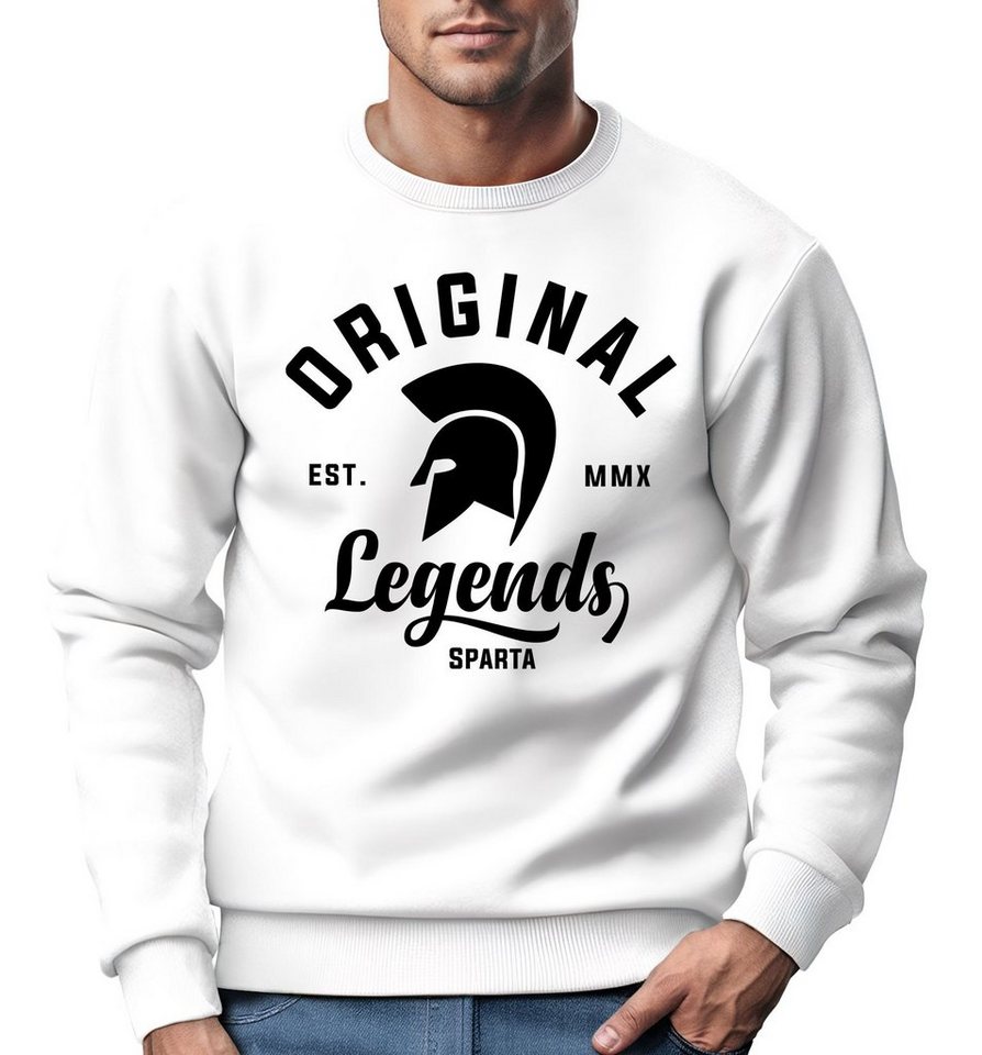 Neverless Sweatshirt Sweatshirt Herren Original Legends Gladiator Sparta Rundhals-Pullover Neverless® von Neverless