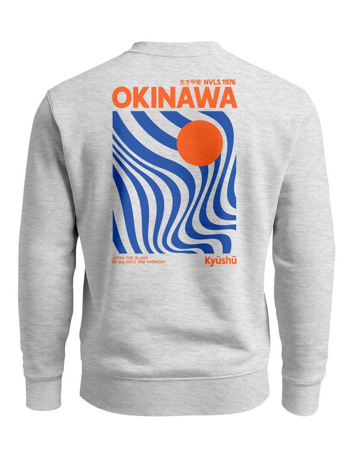 Neverless Sweatshirt Sweatshirt Herren Pullover mit Backprint Okinawa Kyūshū Japan Design von Neverless