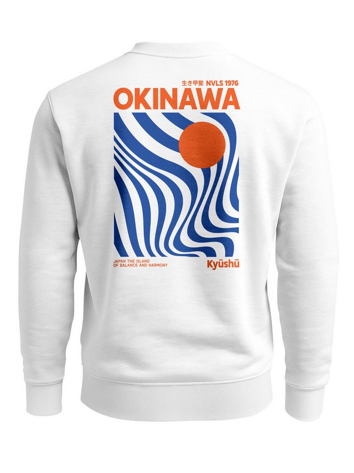 Neverless Sweatshirt Sweatshirt Herren Pullover mit Backprint Okinawa Kyūshū Japan Design von Neverless