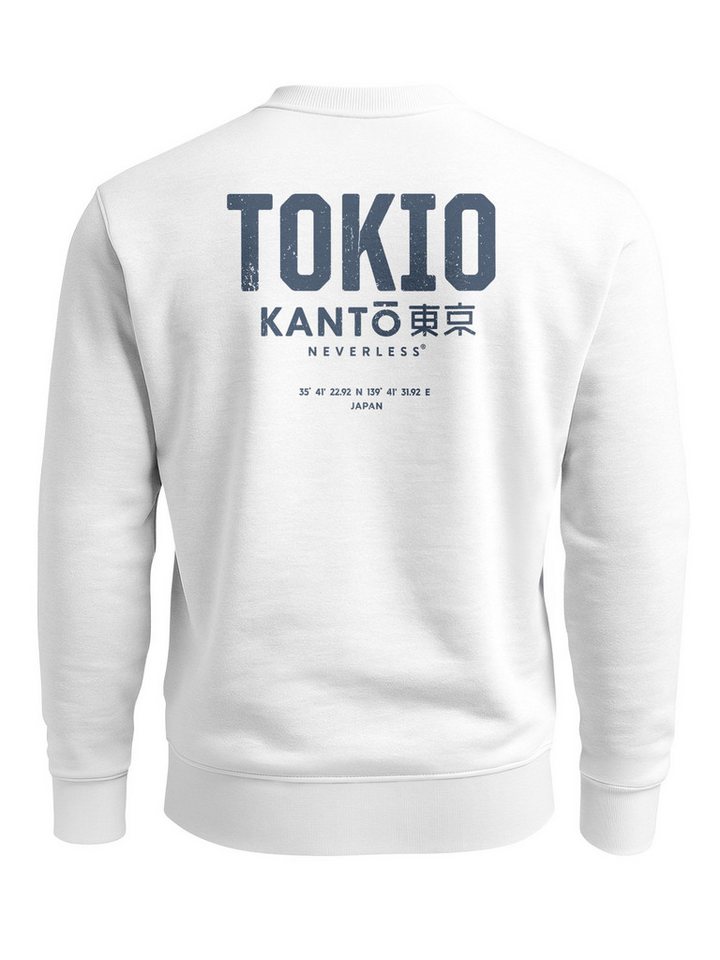 Neverless Sweatshirt Sweatshirt Herren Pullover mit Backprint Tokio Kantō Japan Asia von Neverless