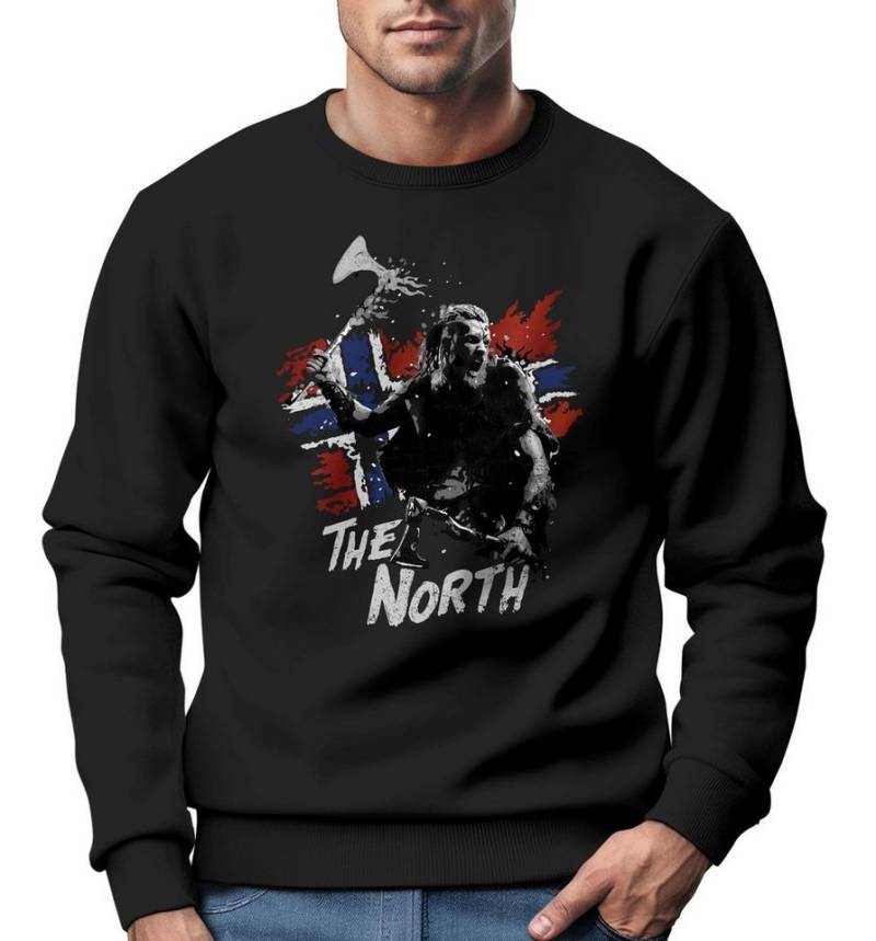 Neverless Sweatshirt Sweatshirt HerrenThe North Wikinger Berserker Norwegen Valhalla Odin Ragnar Rundhals-Pullover Neverless® von Neverless