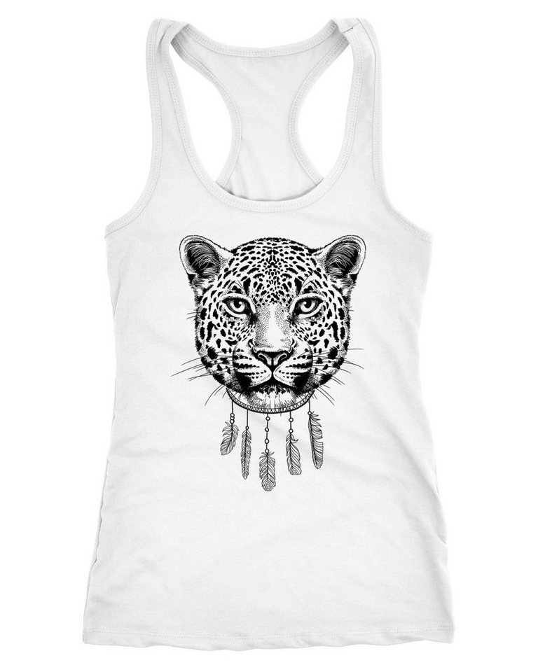 Neverless Tanktop Damen Tank-Top Boho Leopard Racerback Neverless® von Neverless