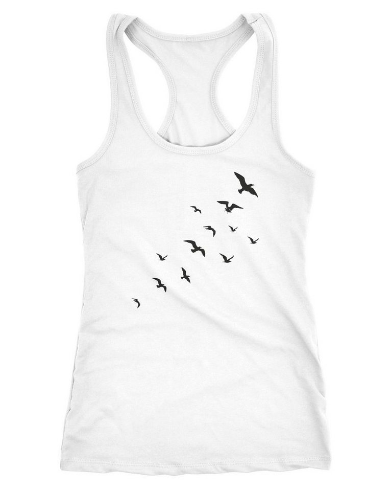Neverless Tanktop Damen Tank Top Vögel Birds Fly Racerback Tanktop Trägertop von Neverless