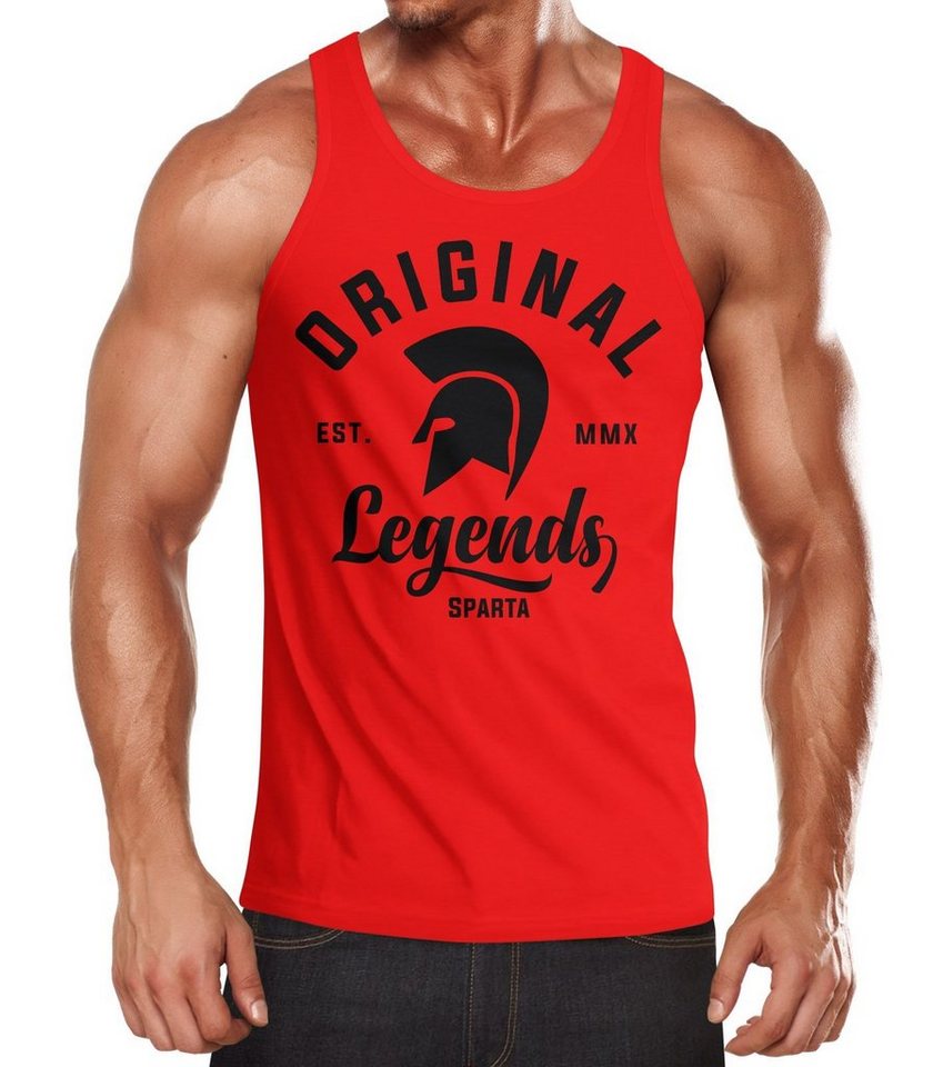Neverless Tanktop Gladiator Sparta Fighter Original Legends Streetwear Herren Tanktop mit Print von Neverless
