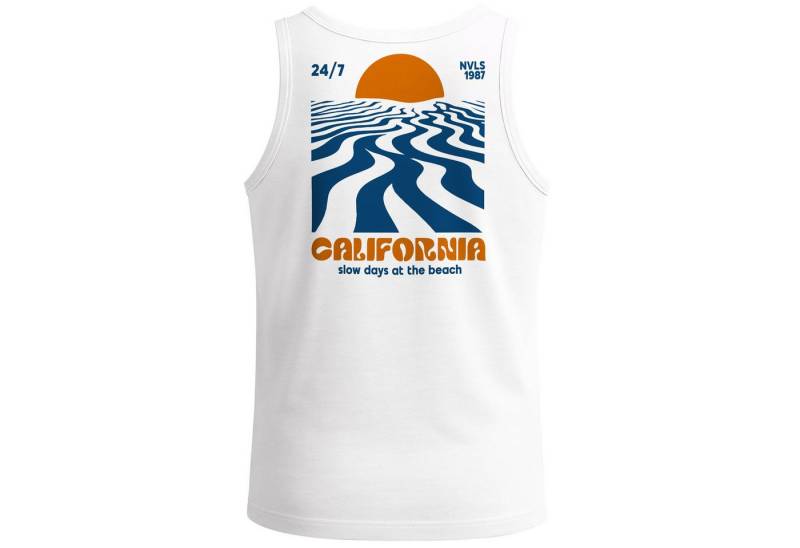 Neverless Tanktop Herren Tank-Top Backprint California Wellen Sonne Grafikshirt Sommer mit Print von Neverless