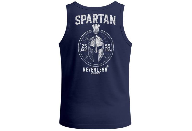 Neverless Tanktop Herren Tank-Top Backprint Gym Shirt mit Sparta Helm-Print – mit Print von Neverless
