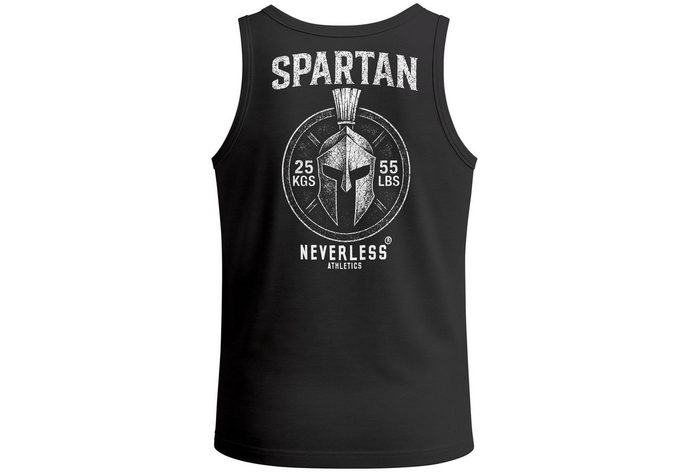 Neverless Tanktop Herren Tank-Top Backprint Gym Shirt mit Sparta Helm-Print – mit Print von Neverless
