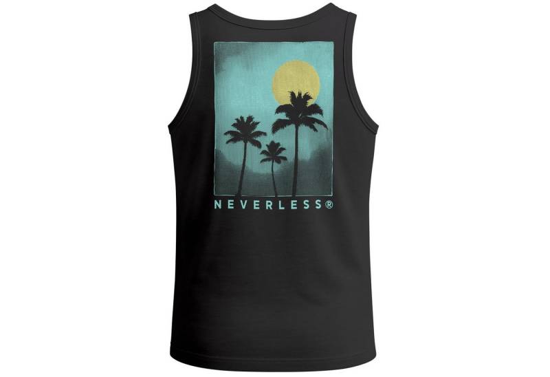 Neverless Tanktop Herren Tank-Top Backprint Palmen-Motiv im grafischen Sommer-Stil mit Print von Neverless