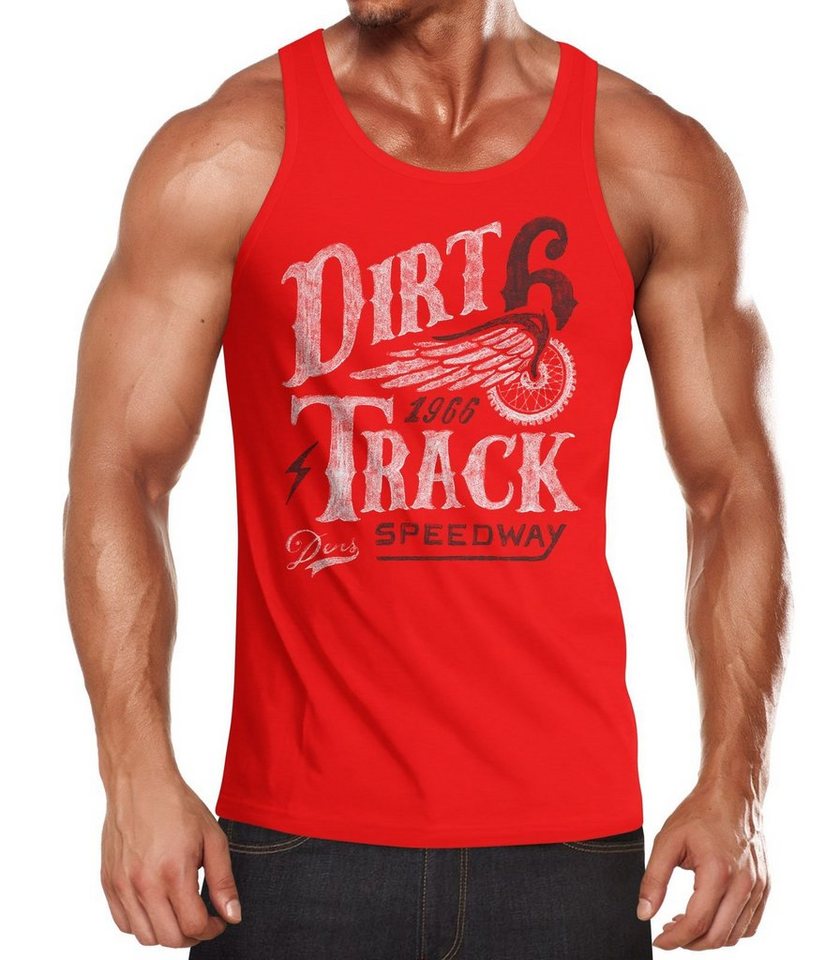 Tanktop Herren Tank-Top Dirt Track Racing Muskelshirt Muscle Shirt Neverless® mit Print von Neverless