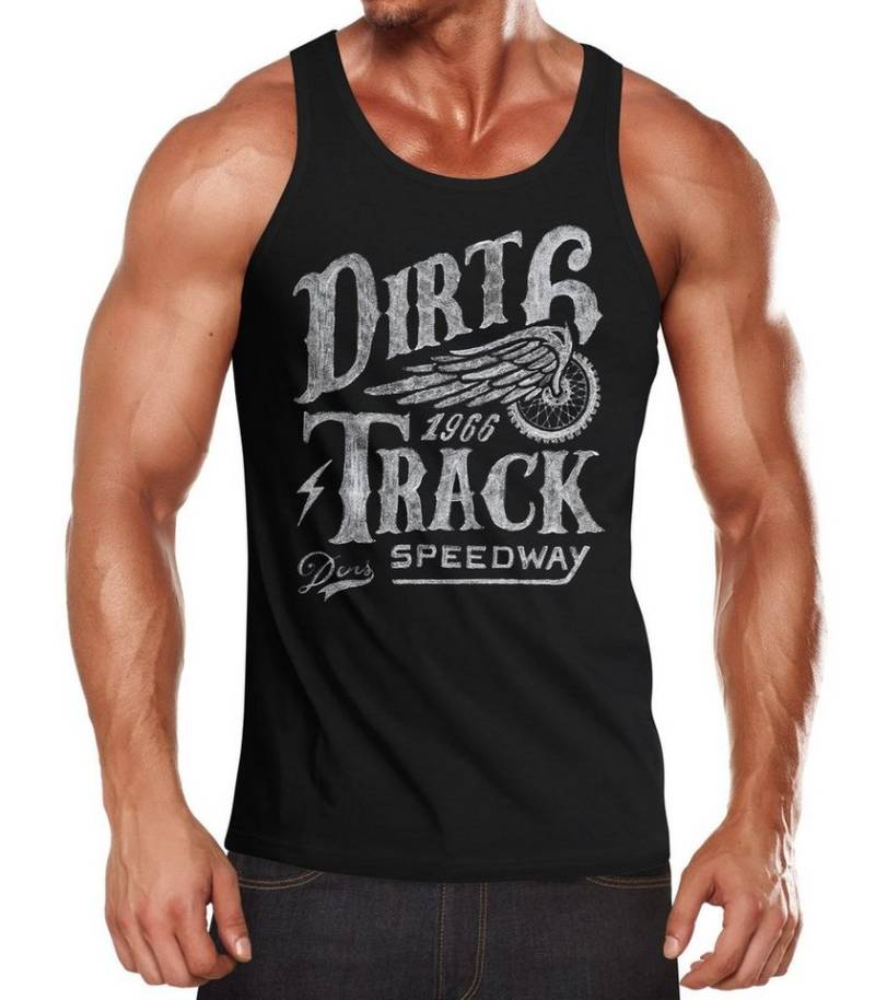 Neverless Tanktop Herren Tank-Top Dirt Track Racing Muskelshirt Muscle Shirt mit Print von Neverless