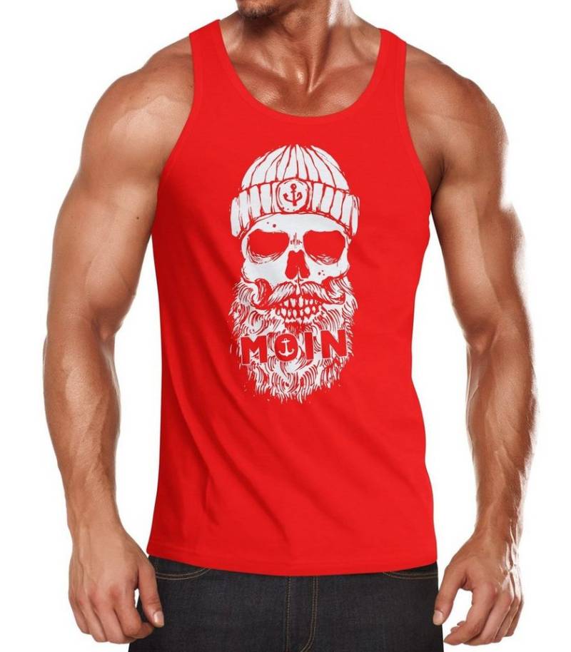 Neverless Tanktop Herren Tank-Top Moin Totenkopf Anker Skull Muskelshirt Muscle Shirt mit Print von Neverless