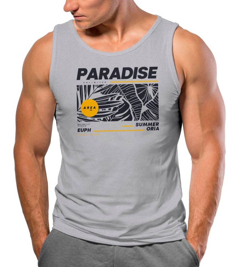 Neverless Tanktop Herren Tank-Top Paradise Unlimited Sommer Motiv Aufdruck Teachwear mit Print von Neverless
