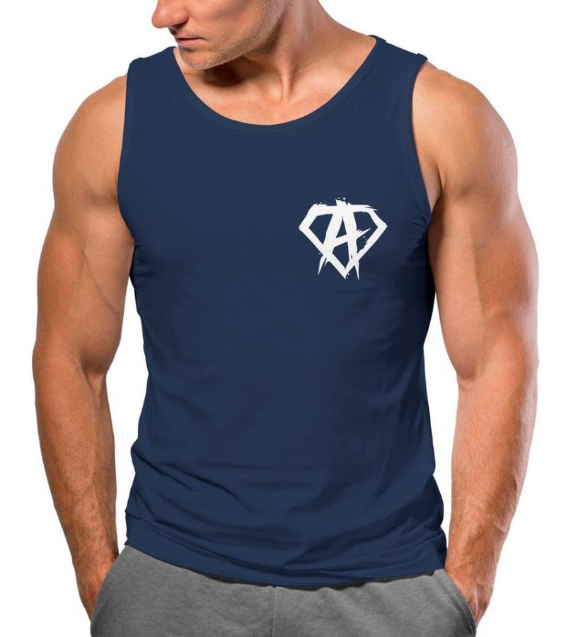 Neverless Tanktop Herren Tank-Top Print Aufdruck Alpha Superhero Gym Anarchy Badge Logo mit Print von Neverless