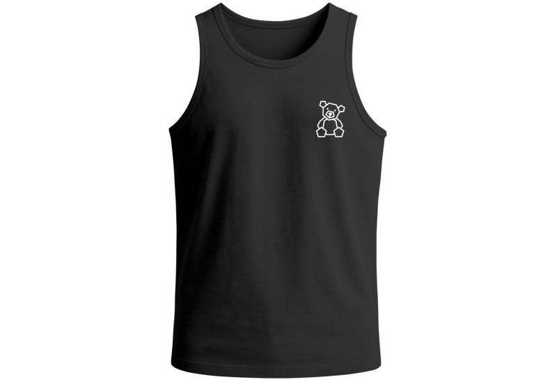 Neverless Tanktop Herren Tank-Top mit Print Teddy Polygon Design Brustlogo Sommer mit Print von Neverless
