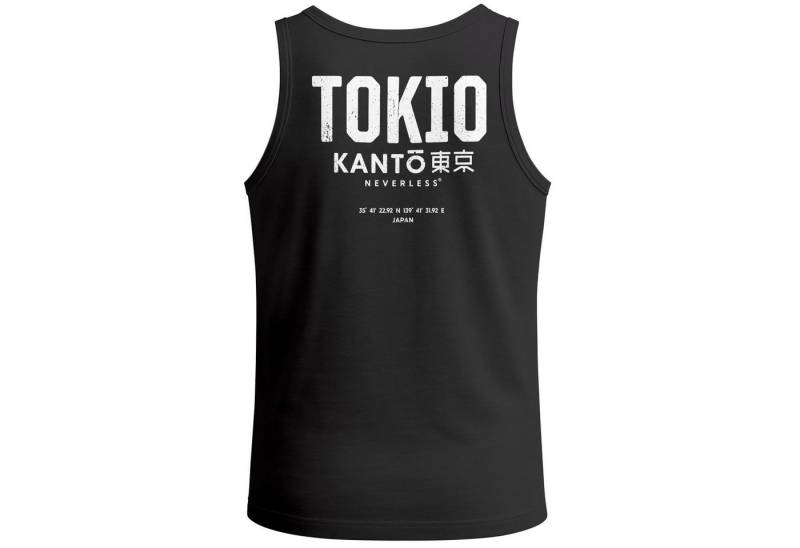 Neverless Tanktop Herren Tanktop Backprint Tokio – Muskelshirt mit Japan Design – mit Print von Neverless