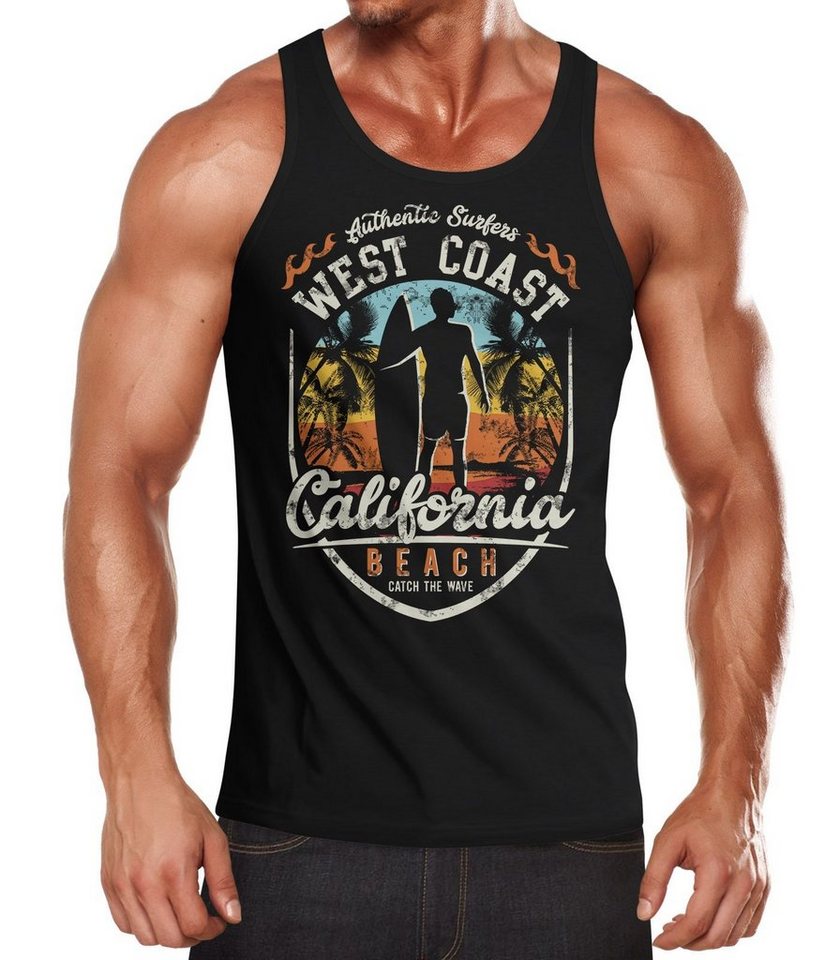 Neverless Tanktop Läßiges Surfer Tank-Top California Beach Westcoast Neverless® mit Print von Neverless