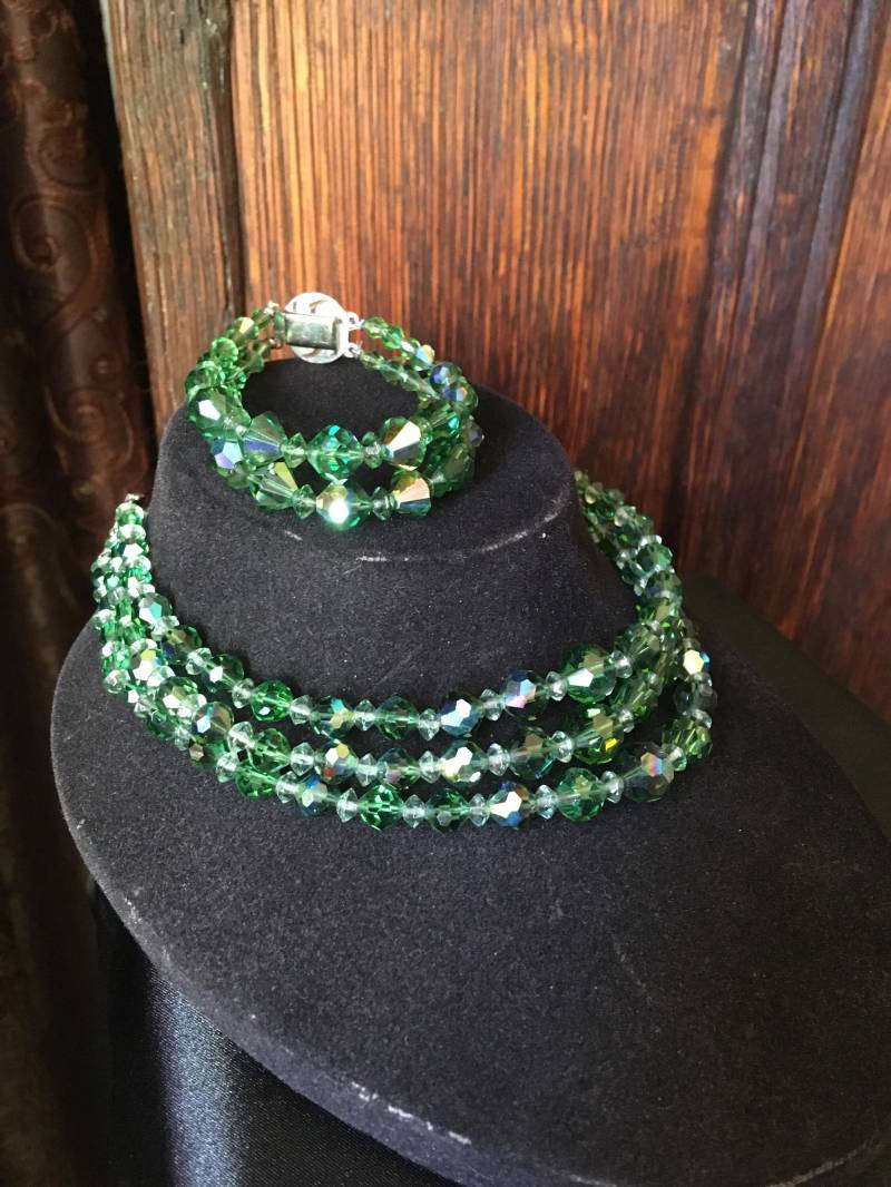 Perlen Halskette Und Armband Set von NevermoreAntiques