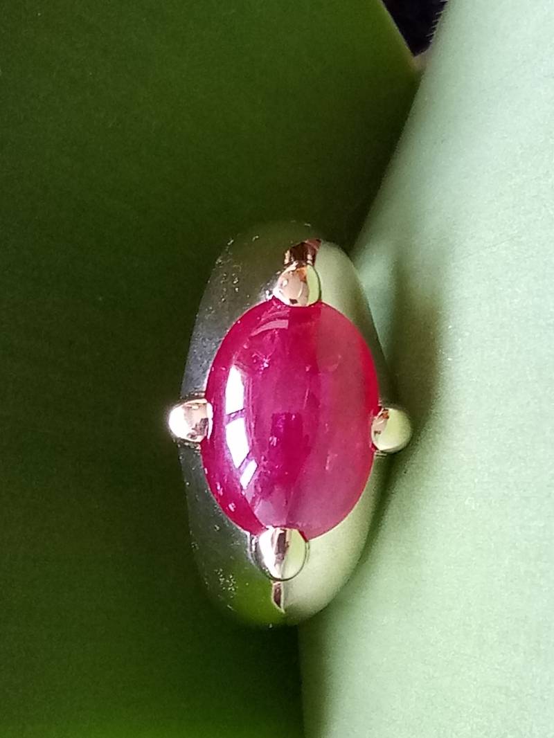 Ruby Ring 585 Gold Rose von NevertoolateGermany