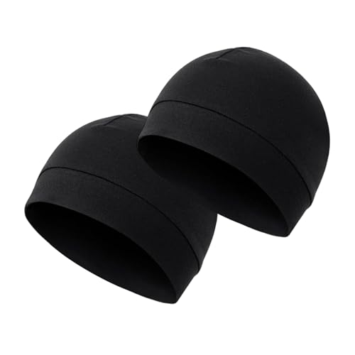 Nevoluxer 2er Pack Sportmütze Unter Helm – Beanie Herren & Damen – Atmungsaktive Fahrrad Cap & Cycling Cap für Winter, Laufen & Outdoor, Dehnbare Skullcap als Helm-Innenfutter von Nevoluxer
