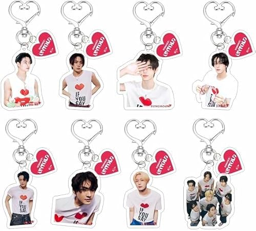 8 Stück Acryl-Schlüsselanhänger Enhypen Romance: UNTOLD Rucksack Telefon Anhänger Schlüsselanhänger für Fans Kinder, 8 Stück., noraml von Nevstop