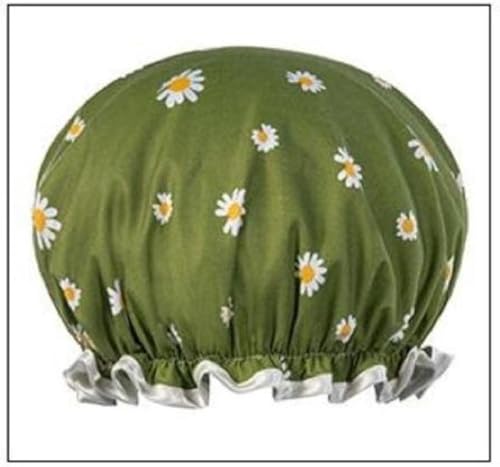Dicke 1 Stück Duschhut - Duschkappe - Grüne Gänseblümchen - wasserdicht - Schwimmmütze - Doppelschicht - Duschhaarabdeckung - Frauen liefert Duschkollektion Badezimmerzubehör Dicke 1 Stück Duschhut - Duschkappe - Grüne Gänseblümchen - wasserdicht - Schwimmmütze - Doppelschicht - Duschhaarabdeckung - Frauen liefert Duschkollektion Badezimmerzubehör von New Age Devi