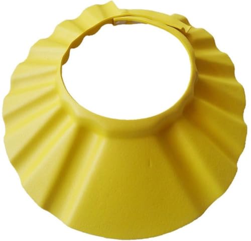 New Age Devi - Schützen Sie das empfindliche Ohr Ihres Kleinen mit der Yellow Deluxe Duschhaube - speziell für Kinder im Alter von 0 bis 6 Jahren ausgelegt | 27cm | Duschkappe für Babys und von New Age Devi
