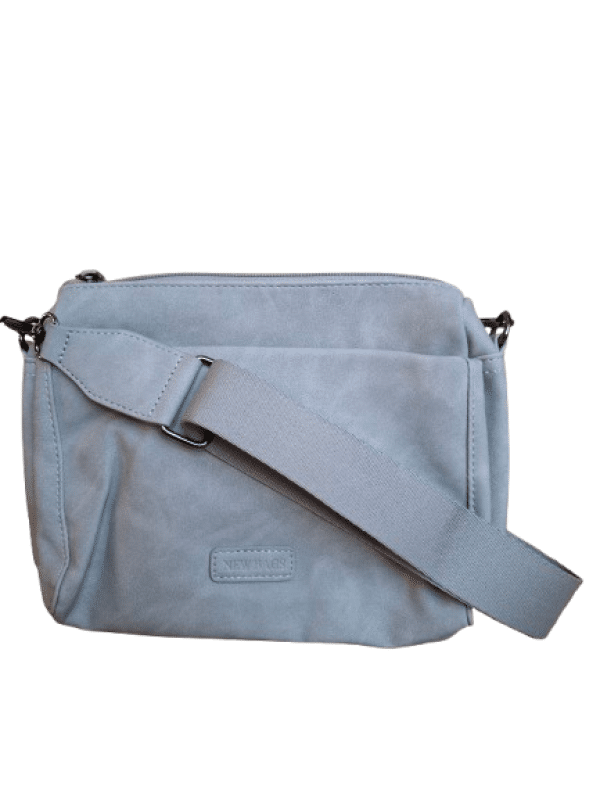 New Bags - New Bags Schultertasche aus PU lightgrey Grau von New Bags