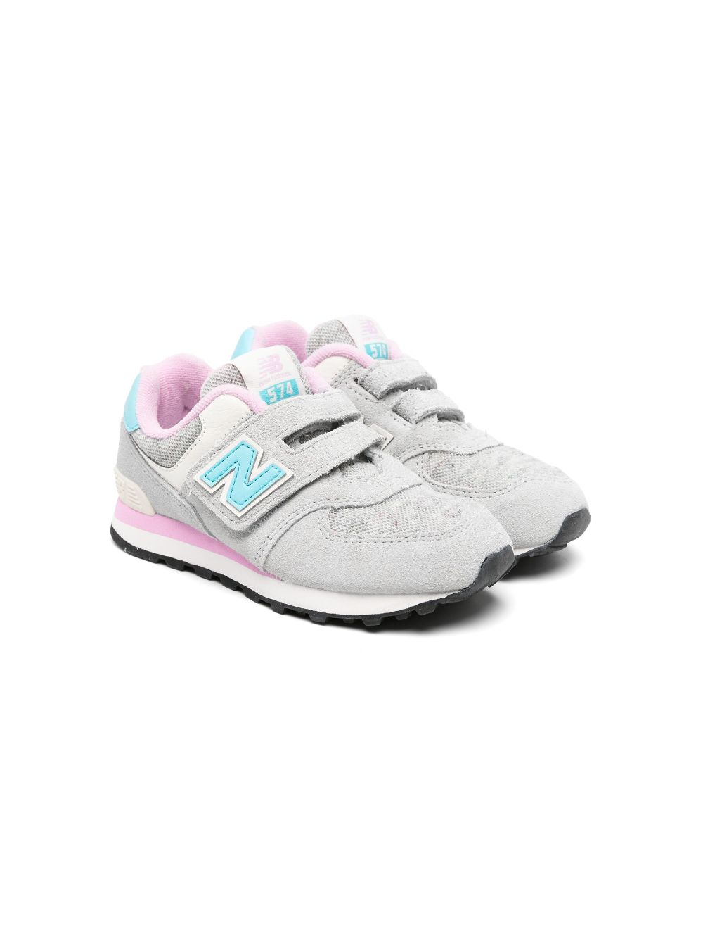 New Balance Kids 574 Sneakers mit Kontrasteinsätzen - Grau von New Balance Kids