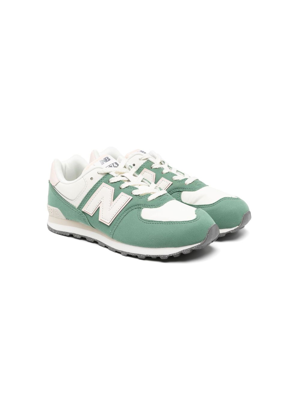 New Balance Kids 574 Sneakers mit Kontrasteinsätzen - Grün von New Balance Kids