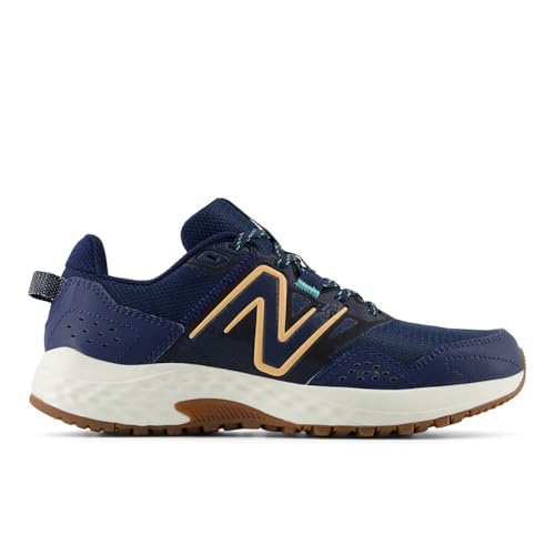 NEW BALANCE Damen 410v8 Sneaker, Navy Peach Blossom, 40.5 EU von New Balance