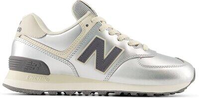 NEW BALANCE Damen Freizeitschuhe 574 METALLIC SILVER (WL574MLG) - Gr. - 40.5 von New Balance