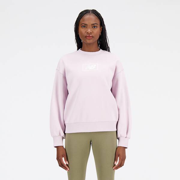 NEW BALANCE Damen Kapuzensweat Essentials Americana Brushed Back Fleece Crew von New Balance