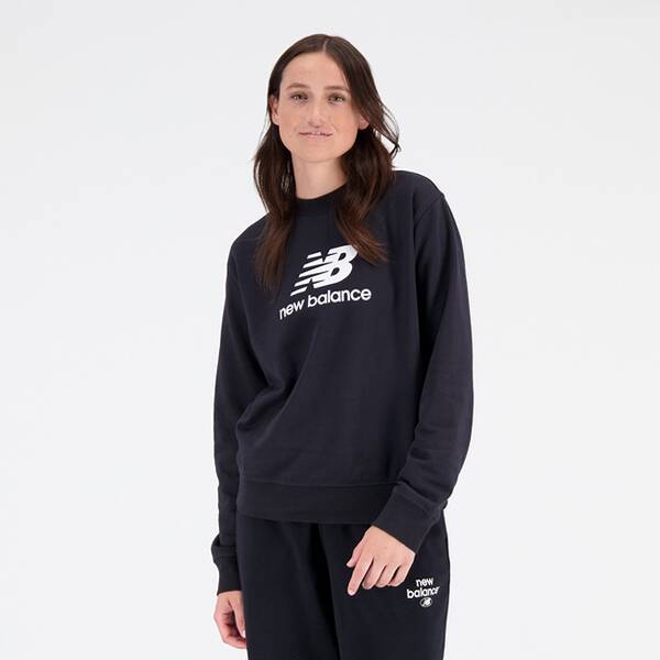 NEW BALANCE Damen Kapuzensweat Essentials Stacked Logo French Terry Crewneck von New Balance