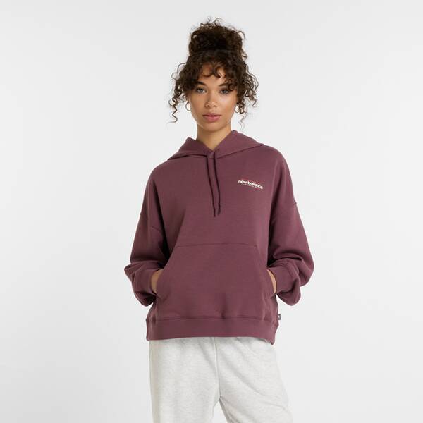 NEW BALANCE Damen Kapuzensweat Multi Color Logo von New Balance