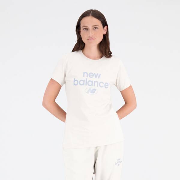 NEW BALANCE Damen Kapuzensweat NB Essentials Graphic Athletic Fit Short Sleeve von New Balance