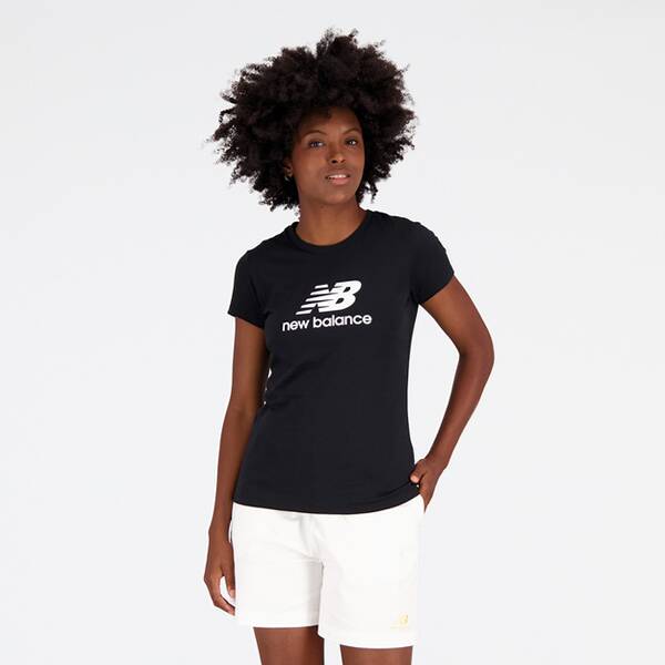 NEW BALANCE Damen Kapuzensweat NB Essentials Stacked Logo T-Shirt von New Balance