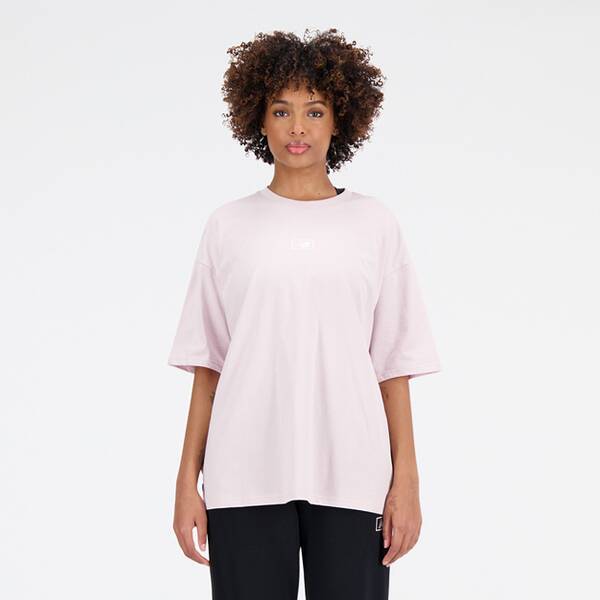 NEW BALANCE Damen Shirt Essentials Graphic Cotton Jersey Oversized T-Shirt von New Balance