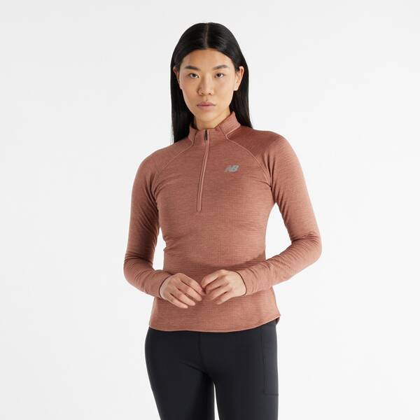 NEW BALANCE Damen T-Shirt Athletics Heat Grid Half Zip von New Balance