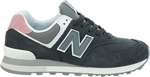 NEW BALANCE Herren 574 Sneaker, Schwarz mit Rosa, 42.5 EU von New Balance