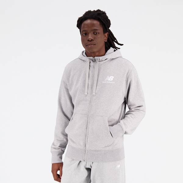 NEW BALANCE Herren Schlupfjacke Essentials Stacked Logo French Terry Jacket von New Balance
